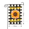 Bandera de Jardín Temática de Verano Transfronteriza Decorativa para Patio Festival Fiesta Escena Decorativa Lino Impresión Doble Cara