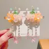 Horquilla Antigua para Niñas Ropa China Antigua Accesorios para el Cabello con Borla Linda Horquilla de Mariposa y Flor Accesorios para Falda Cara de Caballo Tocado