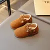 Zapatos Birkenstock para Niñas 2026 Otoño/Invierno Nuevas Llegadas Zapatos de Algodón para Niños Zapatos de Cuero Retro para Niña Suela Suave Zapatos con Felpa para Niños