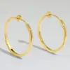 Pendientes de aro grandes redondos simples de estrella popular coreana acero inoxidable para mujer europeos y americanos exagerados geométricos joyería de oreja al por mayor