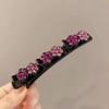 Artefato Finalizador de Cabelos Quebrados Presilha para Franja Lateral Celebridade Cibernética Estilo Novo Elegante Presilha de Cabelo com Diamante para Cabelo Trançado para Mulheres Acessório de Cabeça Presilha de Cabelo