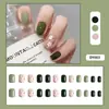 Uñas postizas estampadas cortas, medianas y largas de fábrica, con diseño de armadura, productos terminados en caja, venta al por mayor, se pueden personalizar según muestras