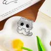Clips acrílicos de doble cara con forma de bola de carbón, creativos y temáticos de dibujos animados, clips de PP, diseño de gato negro, clips para fotos de alta definición, clips selladores para snacks, venta al por mayor