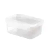 Contenedor de Almacenamiento de Alimentos Hermético con Tapa Abisagrada y Hebilla Única Organizador de Refrigerador Caja de Almacenamiento de Grado Alimenticio Multifuncional Caja Doméstica para Porciones
