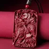Colgante de Cinabrio, Arena Dorada Púrpura, Unicornio de Fuego, Collar de Pareja del Año Zodiacal, Suministro para Vendedores Ambulantes, Joyería Regalo al por Mayor