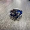Anillo de Flor de Peonía y Fénix de Esmalte Cloisonné Vintage para Hombres y Mujeres Artesanía Antigua Personalidad Estilo Literario Joyería Artesanal