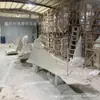 Banqueta de Concreto Translúcido de Alto Desempenho em Fibra de Vidro Jardim Externo Grc Tyco Pedra Árvore Piscina Criativa Assento Uhpc