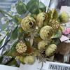 Novo atacado cross-border comércio exterior simulação flores buquê de casamento flores falsas segurando flores outono chá vintage flores pequenas
