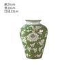 Jarrón de Cerámica de Estilo Chino Nuevo Pintado a Mano Rojo, Amarillo, Azul y Verde Colorido Arreglo Floral Hidropónico Jarrón de Porcelana Adornos Decoración de Sala de Estar para el Hogar