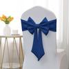 Respaldo de silla elástico sin lazo, decoración para banquete de hotel, respaldo de silla elástico grueso, correa de flores, funda de silla, aro de decoración