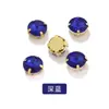 Base Dourada Satélite Quatro Garras Vidro de Cristal Costurado à Mão Strass Acessórios DIY para Roupas Materiais para Acessórios de Cabelo Strass Redondo