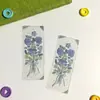 Fabricante de Shenzhen Estampado en Caliente Mascota Tarjeta Transparente Etiqueta con Agujero para Colgar Estilo Chino Estampado de Flores Tarjeta Colgante Tarjeta Transparente de Plástico