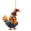 Colgante de pavo para Año Nuevo Transfronterizo Colgante para Árbol de Navidad Colgante para Coche Decoración de Árbol de Navidad Asiento Trasero del Coche