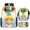 Mochila Escolar de la Princesa Super Mario Mochila Periférica de la Princesa Briki para Estudiantes Mochila de Hombro de Dibujos Animados Mochila de Mario
