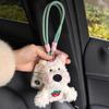 Mochila con colgante de peluche de cachorro de West Highland, llavero, bonito adorno de muñeca de dibujos animados, regalo al por mayor