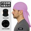 Gorra de Ciclismo de Verano sin Visera, Gorro Pirata de Lycra para Bicicleta de Carretera con Cola Larga Refrigerante, Turbante de Seda de Hielo de Color Sólido