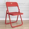 Suministro de Fábrica Silla Plegable Hogar Moderna Plástico Silla para Fotos Dormitorio Oficina Reunión Entrenamiento Silla con Respaldo Taburete