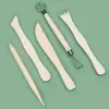 Cuchillo para Esculpir Arcilla Niños Bricolaje Arcilla Suave Modelado Arcilla de Alfarería Escultura Cinco Piezas Juego de Herramientas para Arcilla Suave