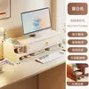 Suporte para monitor de computador, organizador de mesa, base para display de estação de trabalho, estrutura de suporte, suporte estendido para laptop com gavetas