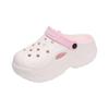Sapatos Vazados Femininos de Verão Antiderrapantes Simples Chinelos Baotou Chinelos Femininos Slip-On Sandálias para Usar Fora Sapatos de Praia