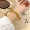 Pulsera de Citrino Natural Rica para Toda la Noche productos genuinos Cristal de Brasil Cuentas de Transferencia de la Suerte Pulsera de Cristal Ciudadela