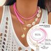 Joyería Transfronteriza Europea y Americana Estilo Oceánico Concha Cuentas de Arroz Grava Collar para Mujer Collar de Perlas de Estrella de Mar de Playa