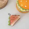 Nuevo Colgante de Tela para Jugar con Comida Lindo Suave Pastel Sándwich Llavero de Simulación Accesorios para Bolsos Regalo para Novia