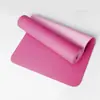 Tapete de Yoga TPE Linha de Postura Logo Cor Única Duas Cores 6/8mm Tapete para Pular Corda Espessado e Alargado Tapete de Fitness Fábrica Atacado
