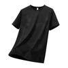 Camiseta Masculina de Manga Curta de Seda de Gelo Verão Malha Fina Solta Secagem Rápida Camiseta Esportiva Respirável Corrida Top Casual