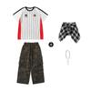 Ropa de hip-hop para niños, monos de manga corta a rayas para niñas, ropa deportiva, moda hip-hop para niños.