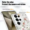 Funda de Teléfono Magnética MagSafe con Flor de Rosa Fresca y Elegante Personalizada para Samsung S22 Ultra Cubierta Transparente de Acrílico