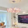 Lustre vintage de sala de estar em Murano estilo francês, luz principal de luxo leve, luminária criativa colorida de vidro de designer para sala de jantar e quarto