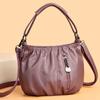 Cross-border Urban 2024 Nova Bolsa Plissada Feminina Moda All-match Ombro Crossbody Bolsa Feminina Bolsa Vintage Mom