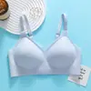 Sutiã Sem Costura para Mulheres com Seios Pequenos, Estilo Fino de Verão, Anti-Queda, Coleta Lateral dos Seios, Sem Fio, Sutiã de Suporte Macio