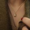 Collar con Colgante de Perla de Agua Dulce Tipo Arveja para Mujer, Estilo de Nicho de Alta Gama de Instagram, Cadena para Clavícula Rellena de Oro de 14K Hecha en Estados Unidos