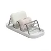 Porta Jabón de Acero Inoxidable en Forma de W, Organizador de Almacenamiento de Jabón, Rejilla Escurridora para Jabón de Lavar en Encimera de Lavabo de Baño, Jabonera