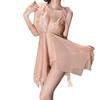 Desejo Puro Lingerie Sexy Camisola Sexy de Renda Transparente Push-Up Tentação Uniforme Conjunto de Pijama Feminino com Bojos