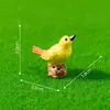 Paisaje en miniatura, figuras creativas y realistas de loro y oso negro, adorables decoraciones de jardín, adornos para manualidades, accesorios para colgar, piezas decorativas pequeñas