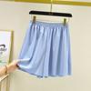 Pantalones Cortos de Seda Helada para Mujer Tallas Grandes Verano Pantalones de Pijama 100kg Talla Grande Sueltos Casuales Pantalones tipo Falda Delgados Usables Pierna Ancha Pantalones Cortos Calientes