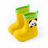 Botas de Chuva Infantis para Exterior, Sapatos de Chuva Fofos com Desenho Animado para Meninos e Meninas, Design de Cavalo 3D, Sapatos de Borracha Impermeáveis Antiderrapantes para Bebês