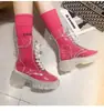 Botas Totalmente Transparentes Novas de 2025 com Solado Grosso de Cristal Cadarço Botas Curtas Moda Exportação Tamanho Grande Sapatos Tendência Transfronteiriços