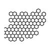 Calcomanías para casco de motocicleta eléctrica celular de comercio exterior, calcomanías hexagonales creativas para motocicleta