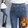 Leggings Imitación Mezclilla para Mujer para Usar como Ropa Exterior, Leggings Estampados Slim y Versátiles Otoño e Invierno, Pantalones Tipo Lápiz de Cintura Alta Talla Grande Transfronterizos