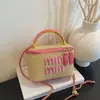 Bolsas Bordadas Femininas Transfronteiriças, Novas Bolsas Saco da Moda Tendência, Bolsas Tote de Palha Tecida e Bambu, Bolsas Transversais de Praia