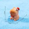 Nuevo producto transfronterizo: Figuras Lindas de Capibara Navideño, Decoraciones DIY de Escena de Nieve, Adornos de Paisaje en Miniatura
