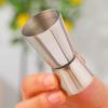 Anillo Curvado de Acero Inoxidable Chapado en Oro Medidor de Vino Taza de Onza Taza de Onza de Doble Cabeza Barra Bartender Taza Medidora Envío Gratis