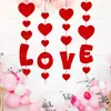 Decoración Colgante de Cuerda con Forma de Corazón para el Día de San Valentín Boda Fiesta Aniversario de Boda Colgante de Arreglo Amoroso con Forma de Corazón