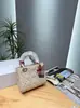 Transfronterizo 2026 Nuevo Bolso Dior Lady Dior con Múltiples Bolsillos y Lazo Bolso de Mano Acolchado de Moda Clásico Versátil Bolso de Hombro Cruzado