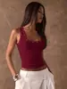 Top Sem Mangas Perfurado com Strass Estilo Y2K Hot Girl Personalidade Ajustado ao Corpo com Design de Cintura Marcada para Mulheres 2026