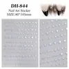 Pegatinas para Uñas de Estrella de Cuatro Puntas y Estrella de Ocho Puntas, Versátiles Diseños Planos de Estrellas Doradas, Plateadas, Negras y Blancas, Pegatinas para Uñas DIY, Estilo Dh
